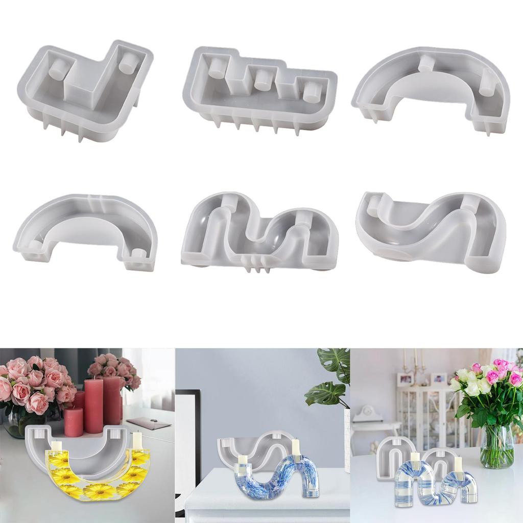 Silicone Model Candle Holder Model Candle Holder Reusable DIY Epoxy Resin