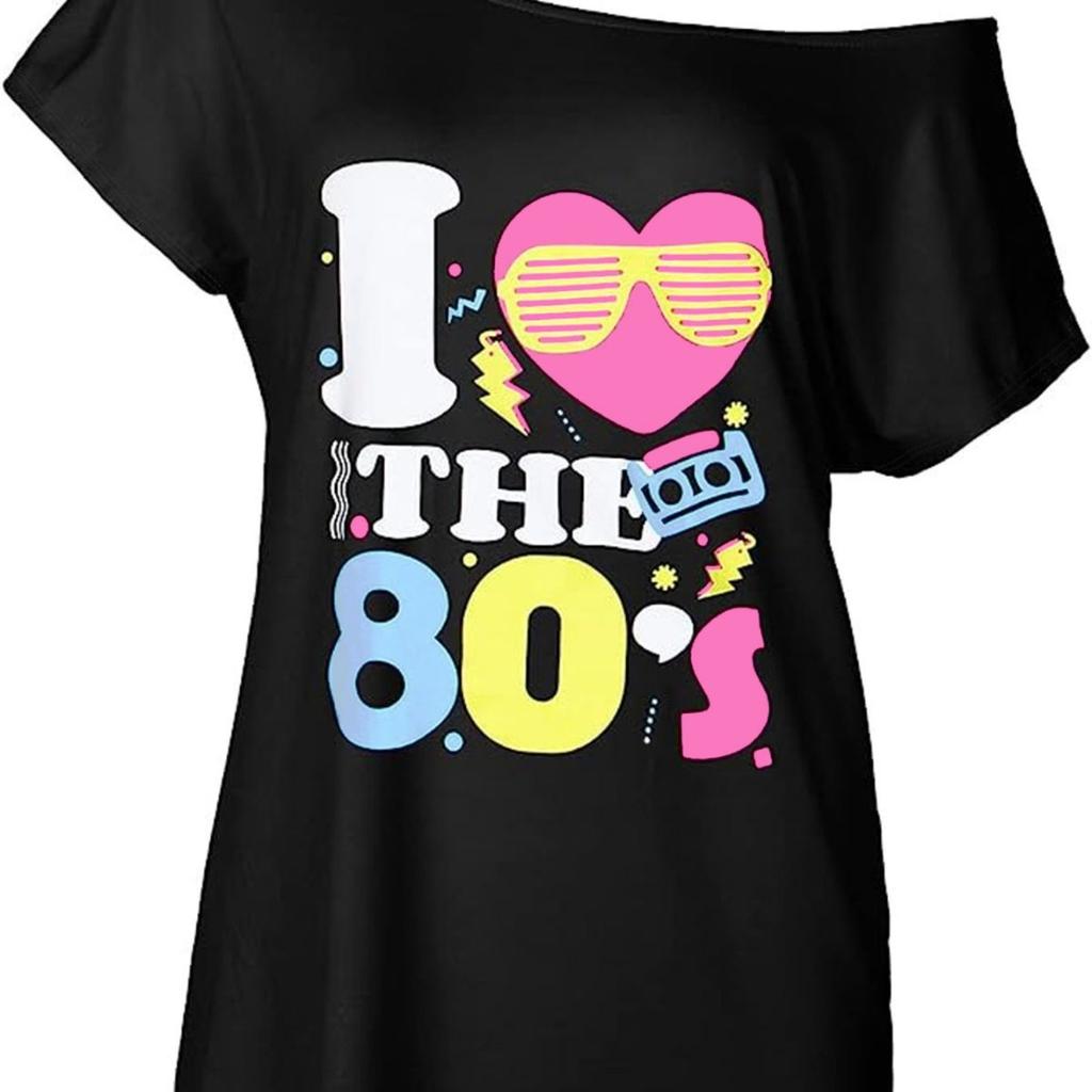 Women's Asymmetric Neck Short Sleeve Slim Fit Top Casual Letter Print Graphic T-Shirt