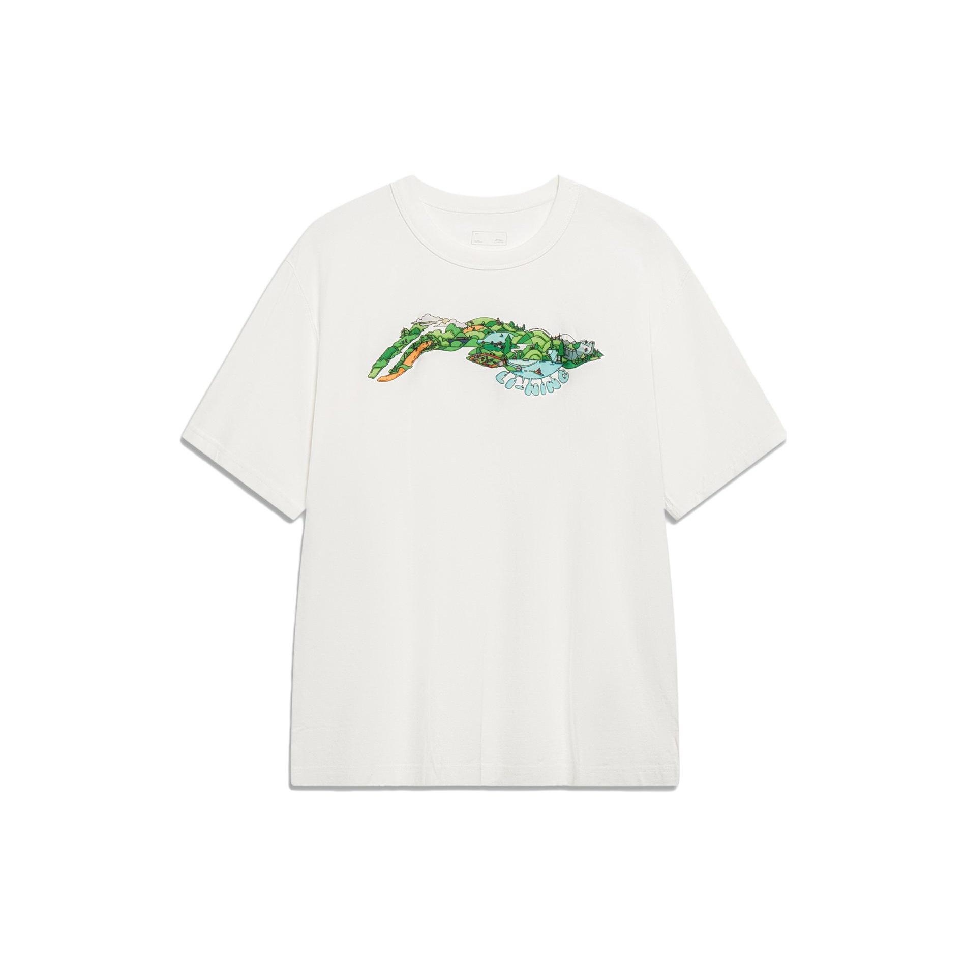 Li-Ning Cartoon Graphic T-shirt White Men s AHST175-1 XL