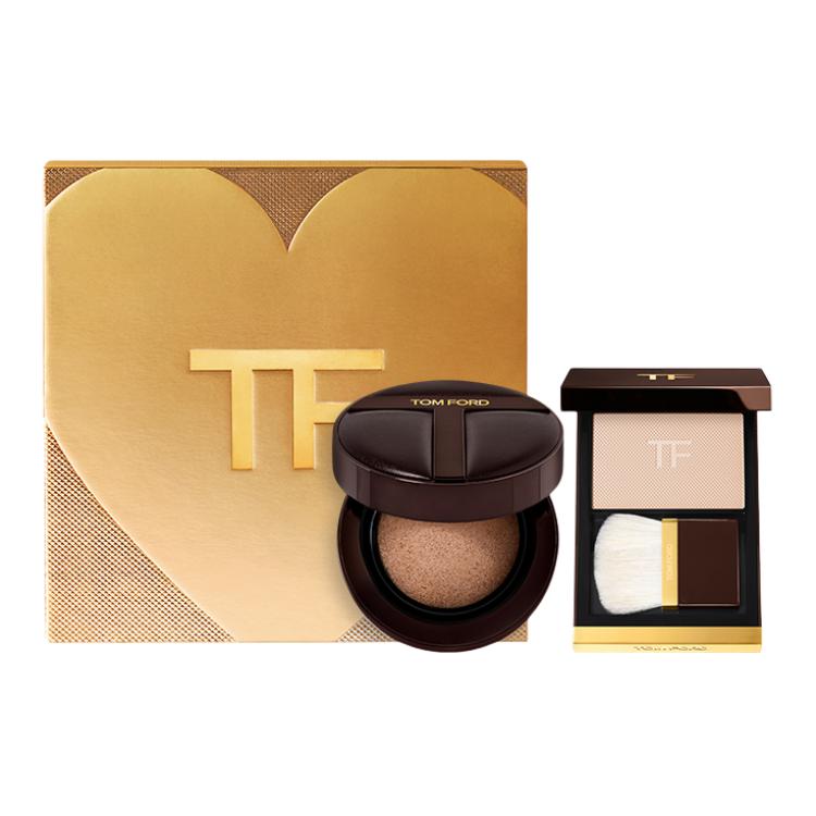 Tom Ford Architecture Soft Matte Cushion Foundation With Architecture Soft Matte Blurring Powder Makeup Set 12g+9g