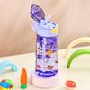 550ml Cartoon Kids Water Bottle Portable Safety Lock Cute Straw Cup Kids Leak-proof Drinking Jug For Outdoor Camping Travel