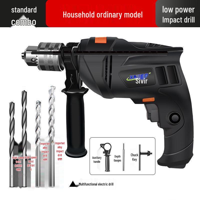 Electric Hand Drill Set with Drill Bits for Woodworking & Household Tasks
