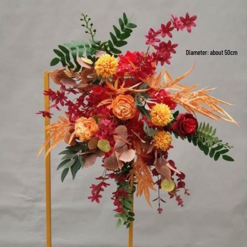 

Wedding Aisle & Backdrop Floral Props with Wrought Iron Geometric Stand