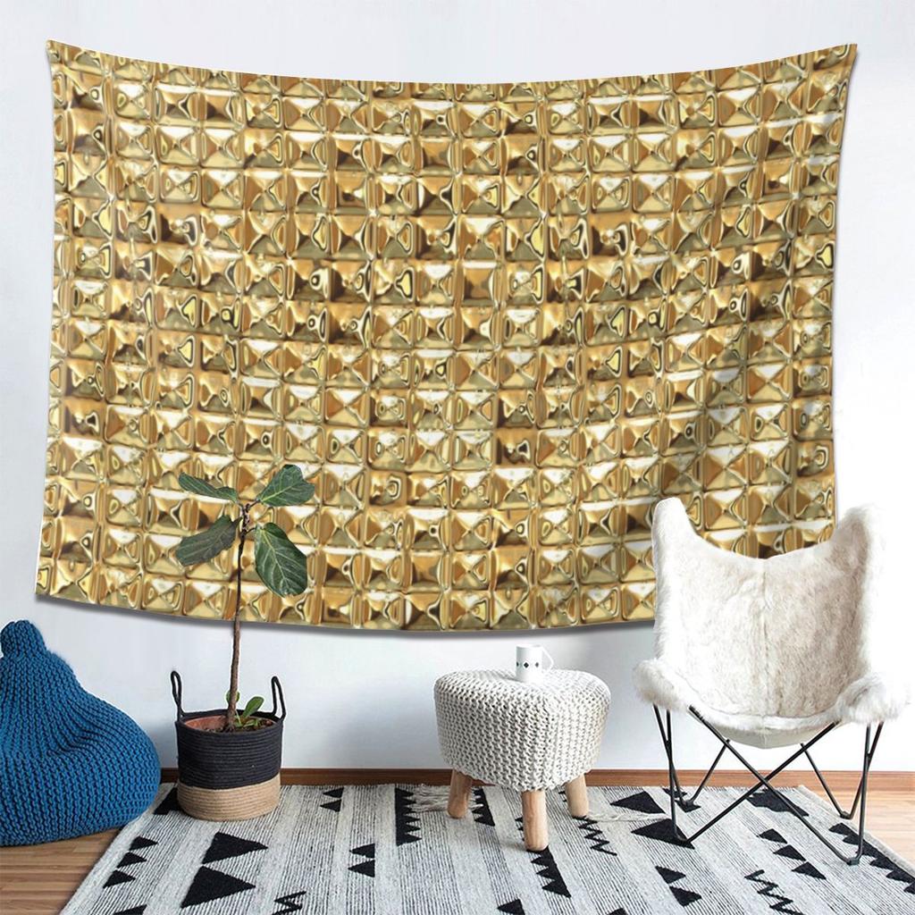 Gold Tapestry Decoration Art Aesthetic Tapestries for Living Room Bedroom Home Wall Cloth Wall Hanging