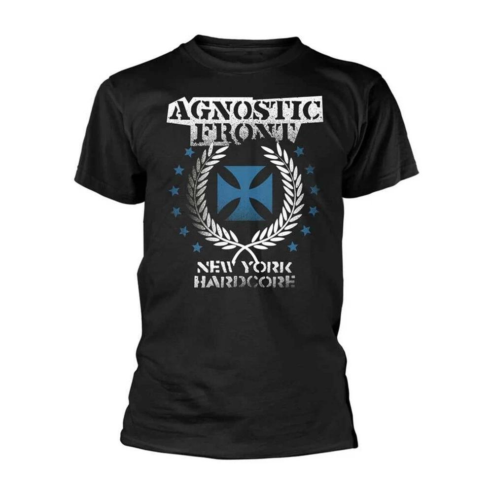 Camiseta Agnóstic Front Cruz de Hierro Azul Nueva