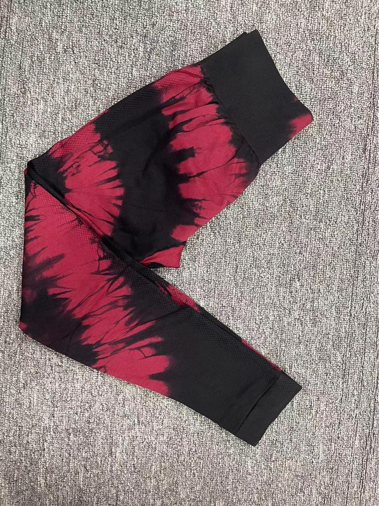 Tie-Dyed High Waist Yoga Pants - Breathable, Hip-Enhancing Fitness Leggings for Women