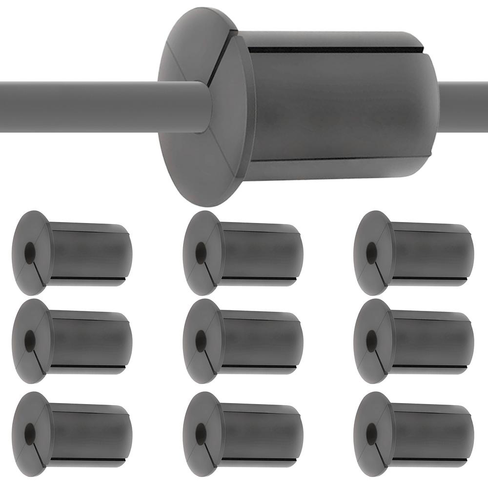 

Wall Hole Cable Feed Through Bushings For Cables Routing Kit Ethernet Cable Grommet Snap On Wall Bushing 25.4mm short сірий