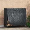 Fireplace Log Rack Cover Solid Black 210D Oxford Fabric