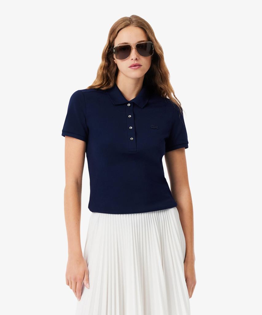 LACOSTE Women'S Slim Fit Mini Pique Polo Shirt Pf5462-56G 166