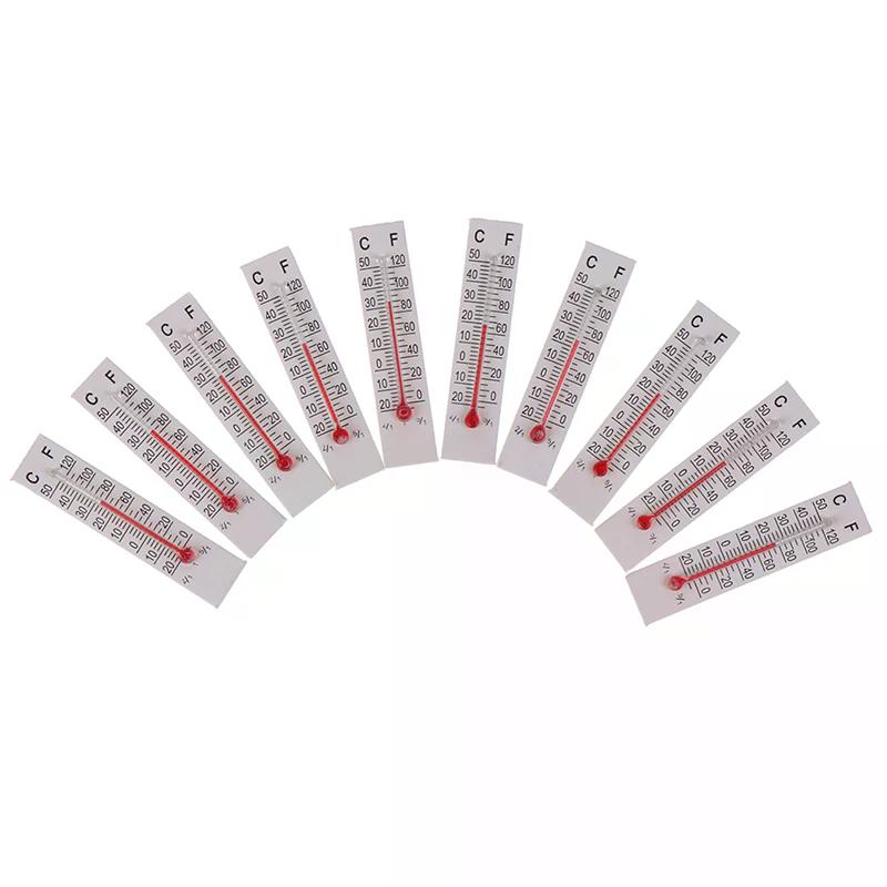 10 Stück 5cmX1.1cm Miniatur Papier Pappe Thermometer Innen -20-50 Celsius 5cmX1.1cm