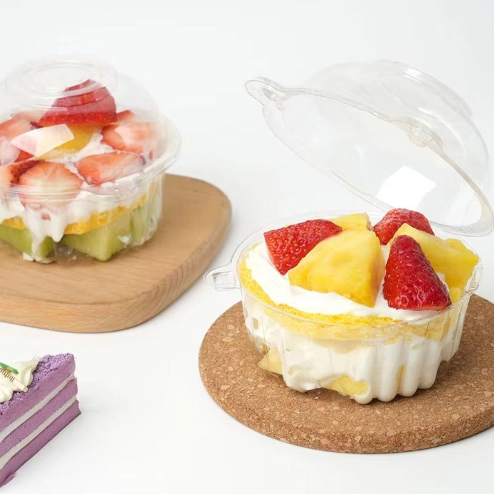 Kein Auslaufen Katzenkopf-Form Verpackungskarton Katzenkopf Kuchenbox für 100 Stück Obst-Dessert-Stand