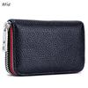 Stylish RFID Accordion Leather Card Holder with Zipper