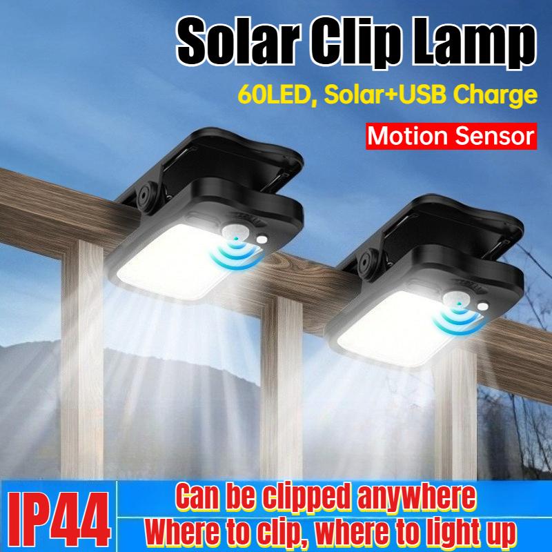 Neue mittelgroße Clip-On-Lampe, Solarlampe, Induktionslicht, Hoflicht, Außenwandleuchte, Campinglicht, Fülllicht Typ-C-LadenC