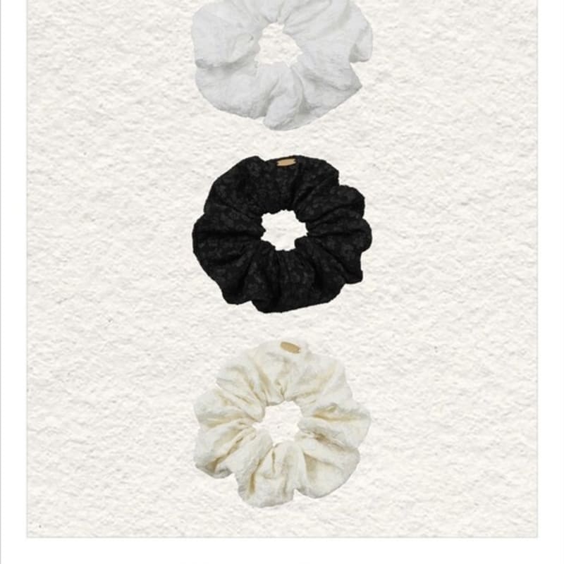 CARRY BARRETTE Заколка Carry Цветок Объемная Резинка для волос Black