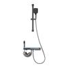Minimalist Digital Display Shower System with Ambient Light