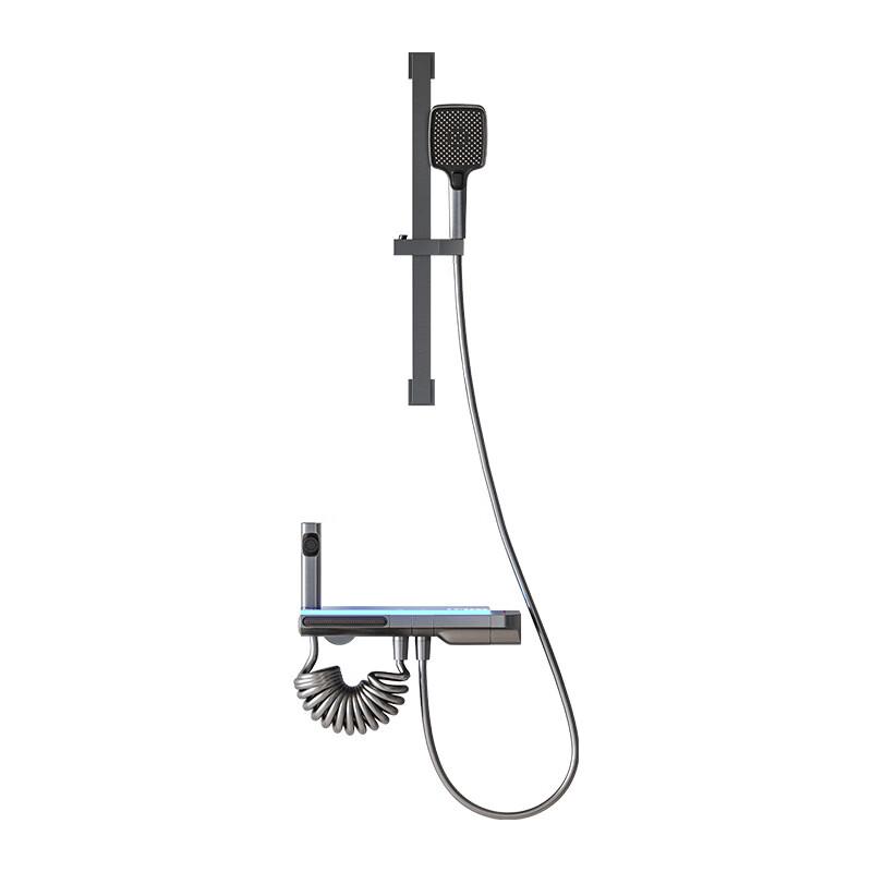 Minimalist Digital Display Shower System with Ambient Light