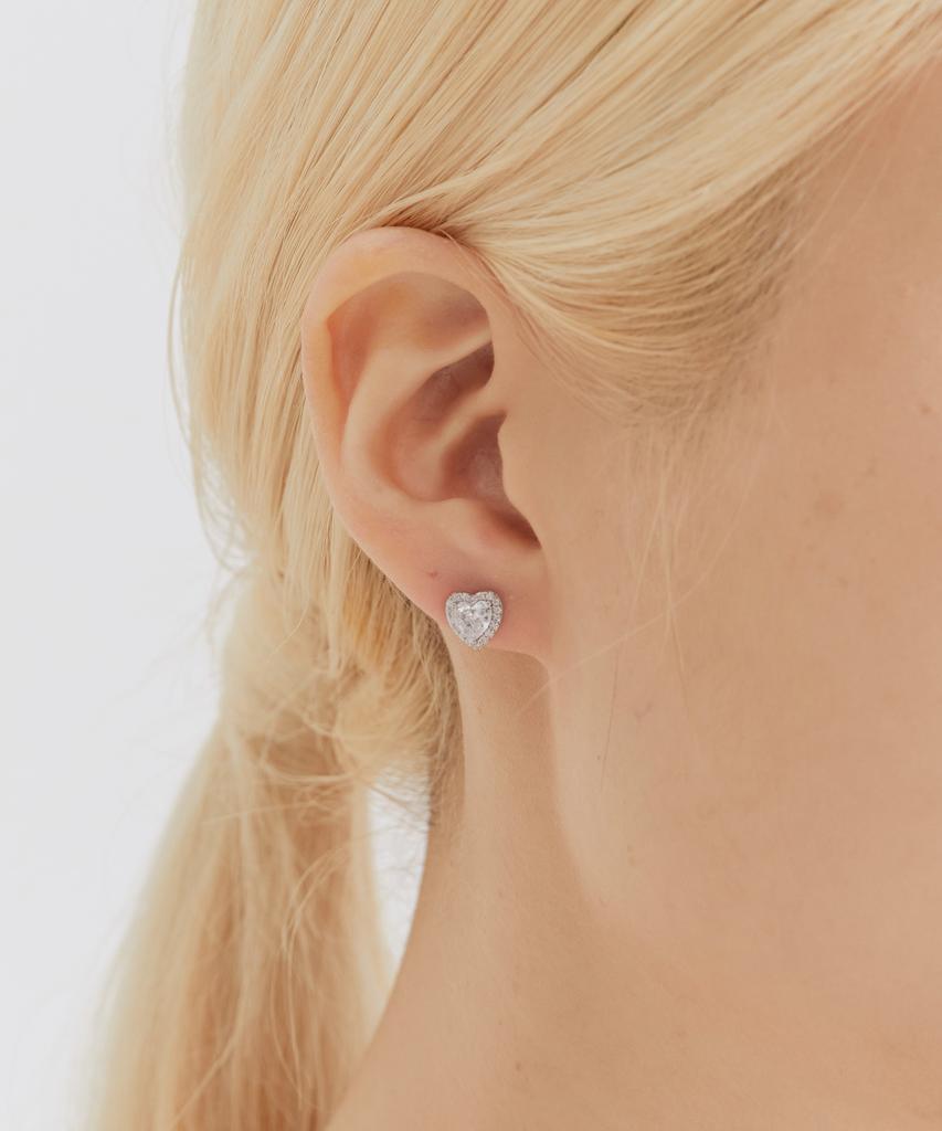 Jyddm Signity Heart Cubic Earrings