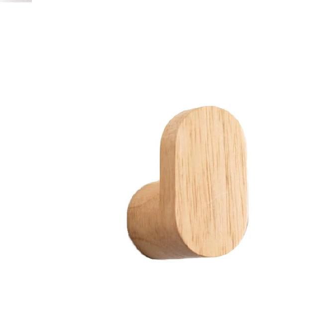 Modern Elegant Wooden Wall Hook for Clothes, Scarves, Coats, and Hats