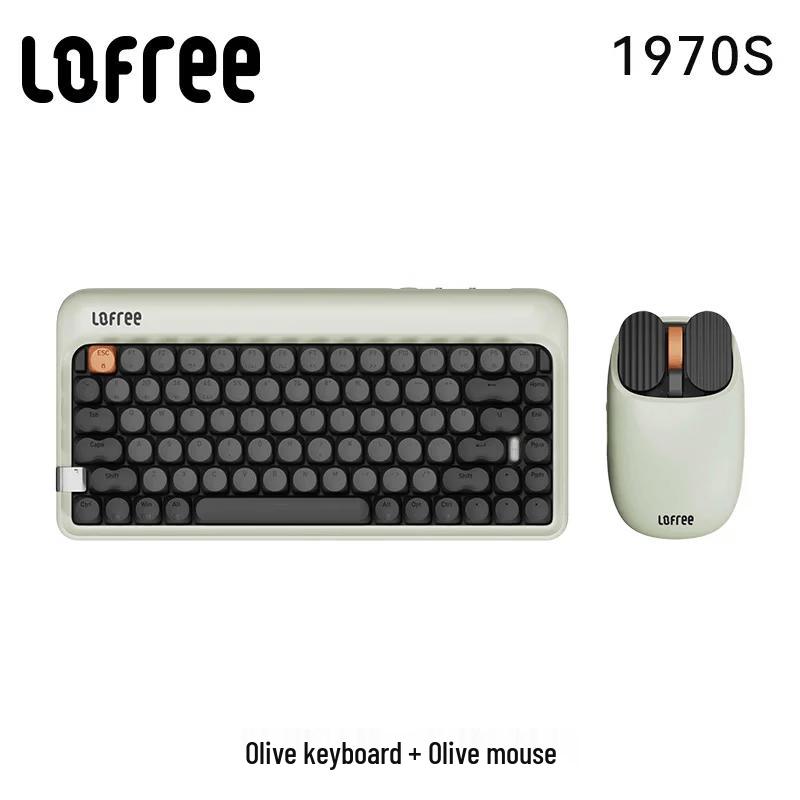 Lofree 1970S Olive Mechanical Keyboard & Mouse Combo