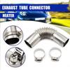 Stainless Steel Exhaust Pipe Connector 24mm Elbow Fitting Marine Heater Pipe for Car Diesel Heater Auto Installation Accessory