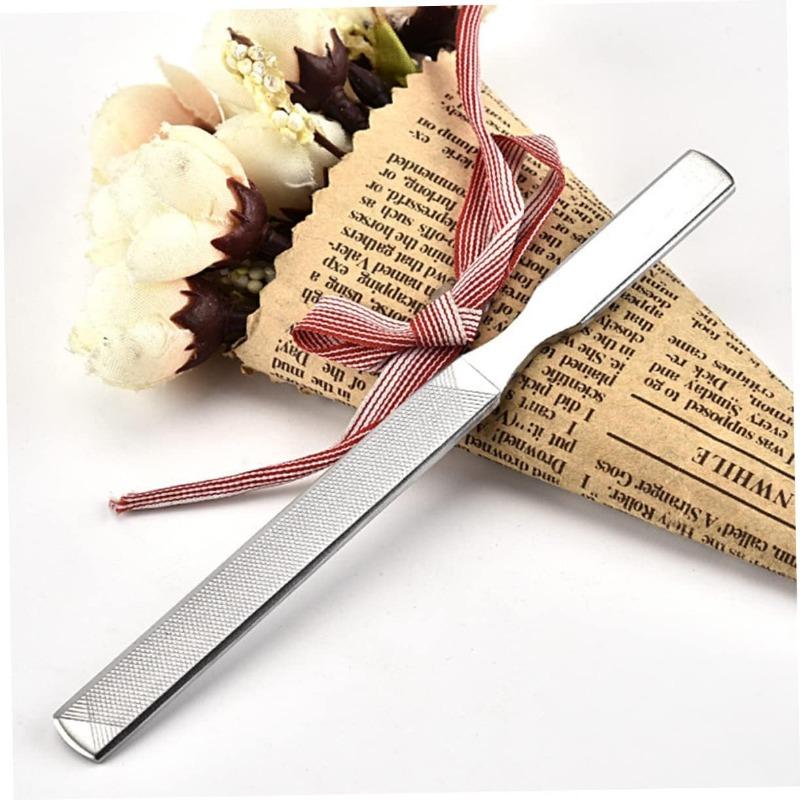 1PCS Stainless Steel Four-sided Nail File/Gray Nail File/Toenail File To Remove Dead Skin Nail Tool,Double Side Manicure Tools