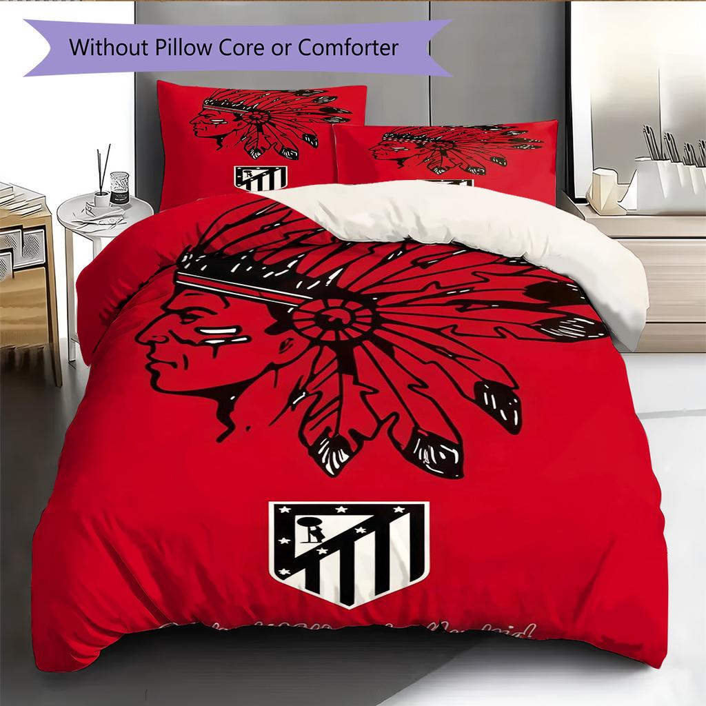 Ensemble couette et taies d'oreiller Atleti Décoration de maison Cadeau d'anniversaire (1 housse de couette + 2 taies d'oreiller, sans garniture.)