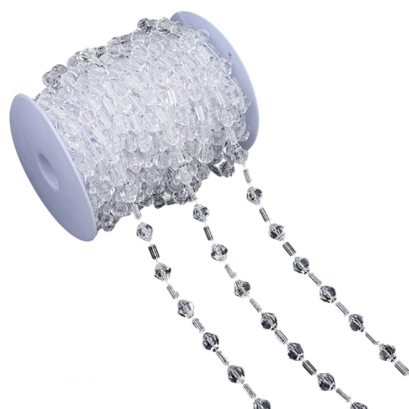 Bead Chain Clear Plastic Craft Bead String Handmade Jewelry Accessories For Art Craft Necklace Bracelet Jewelry Making