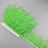 1Meter Ostrich Feathers On Ribbon Tape 10-15Cm Black White Tassel Fringe Trim Shawl Sewing Trimmings Needlework Clothes Decor