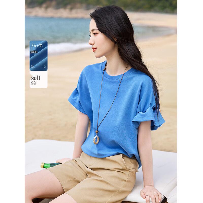 XWI Elegant Commuter Cotton Blend Round Neck T-Shirt L