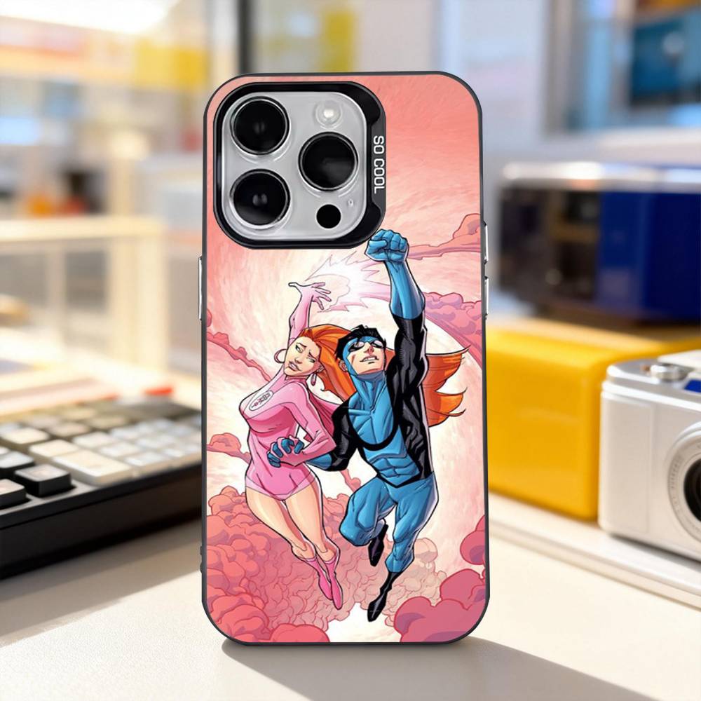 Cartoon I-Invincibles Cool For iPhone 11,12,13,14,15,16,17,Pro,Max,Plus,E,Air,Mini Phone Case IMD Matte Black