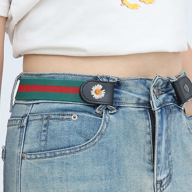 Lazy Belt Invisible and Traceless Belt for Men and Women Elastic Elastic Students Military Training Jeans Belt Waistband Closure Tool