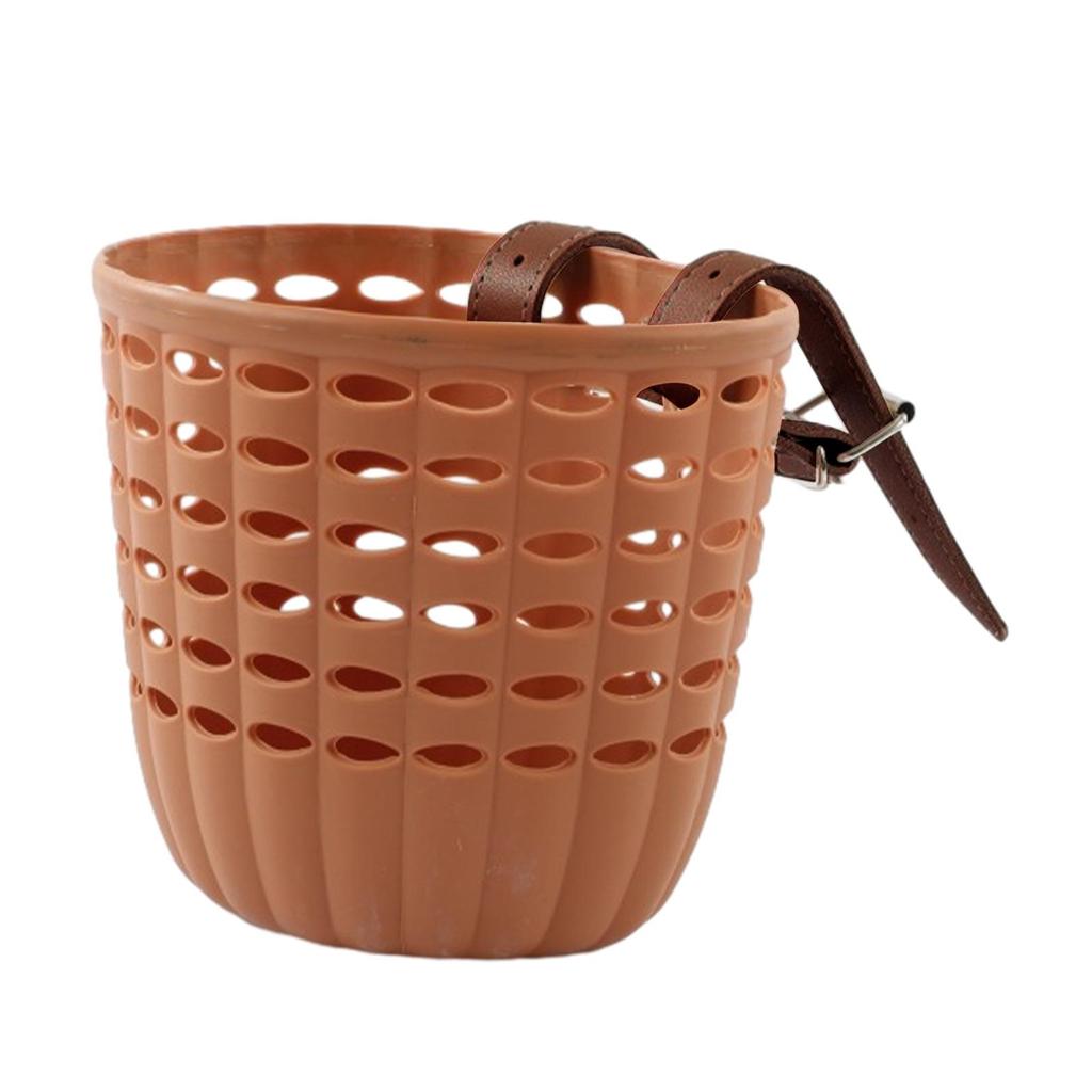 Cesto Bici per Bambini Manico Resistente Cesto Portaoggetti da Manubrio con Cinghie Regolabili in PU per Bambini Perfetto per Bici all'Aperto Ciclismo Picn