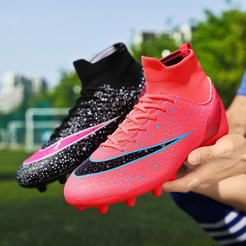 2025 European Cup football shoes men's high-top students competition training AG long nails TF broken nails sports football shoes