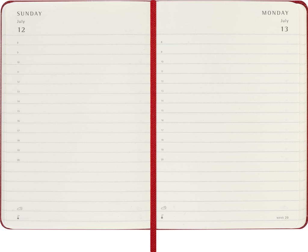 Moleskine 2026 Daily January Pocket Size x Scarlet DHF212DC2Y26 Planner, 12-Month Diary, Start, (9cm 14cm), Hardcover, Red,