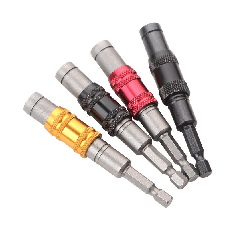 1/4" Multi-Angle Magnetic Extension Rod for Electric Screwdrivers, Hex Shank 6.35mm, Quick Release Self-Locking Adapter