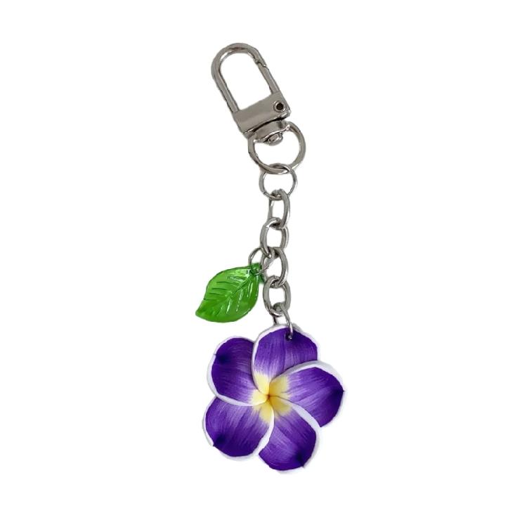 Alltags Schlüsselanhänger Helle Sonnenblume und Frangipani Anhänger Schlüsselring Leichter PVC Schlüsselhalter für Rucksack Handtasche
