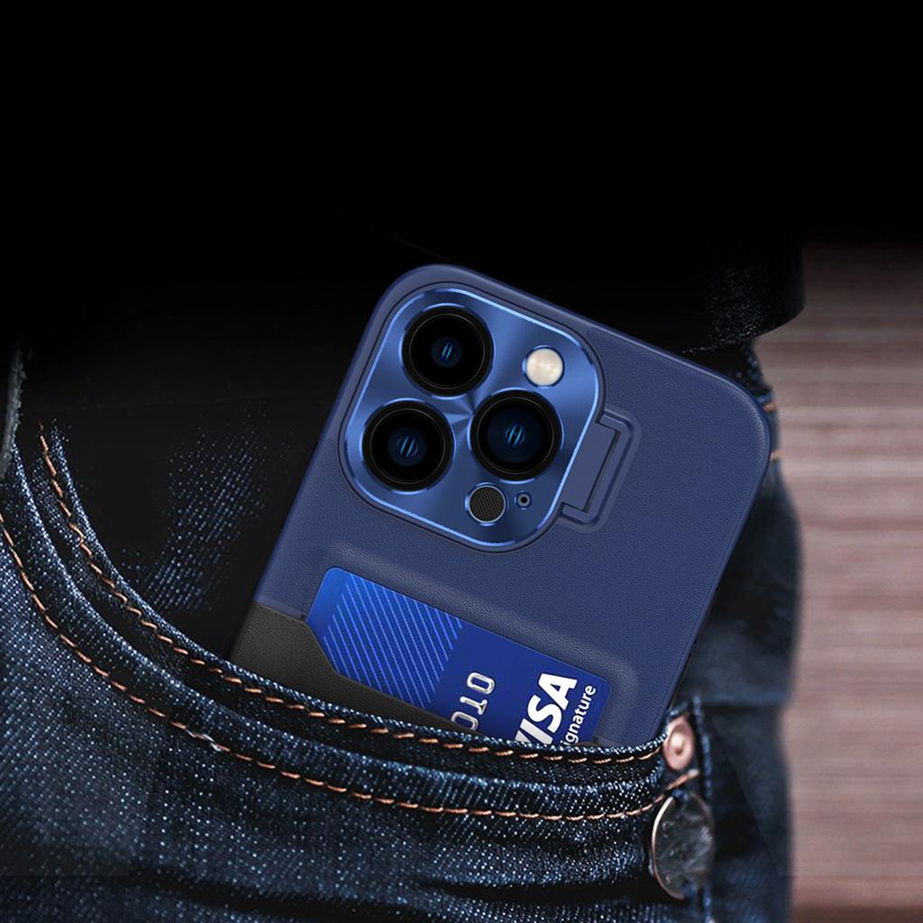 Samsung Galaxy S23+ Blue Leather Wallet Case with Stand & Card Slot