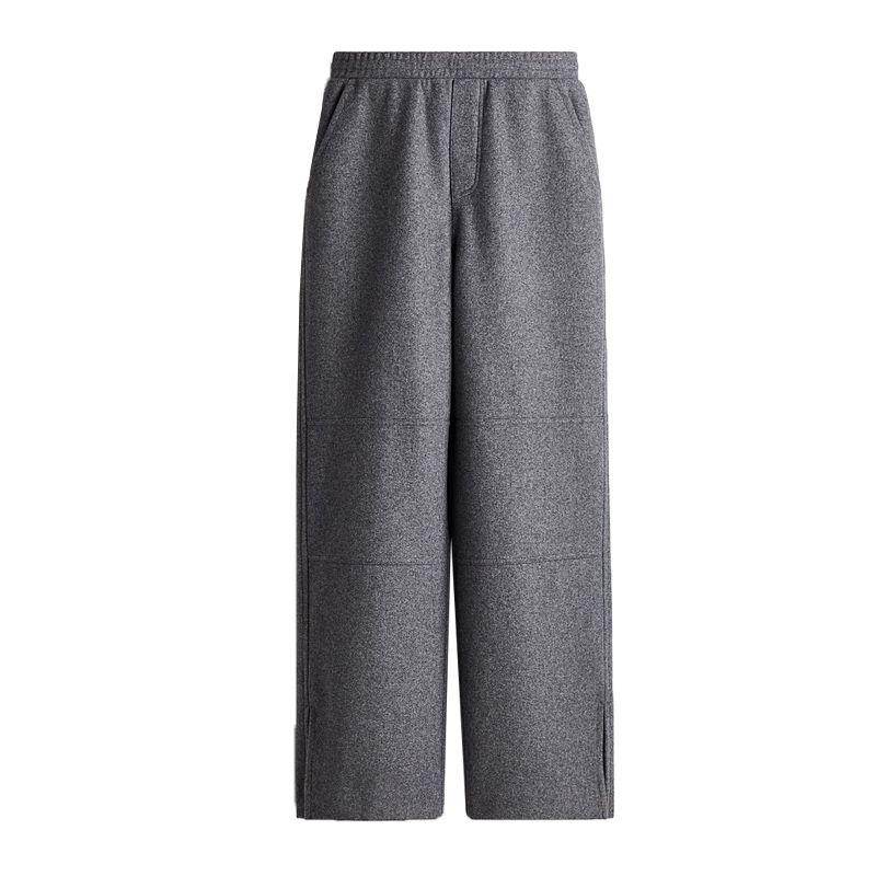 Fall and Winter New Women's Clothing Brushed Jersey V-neck Sweatshirt 1268253 High Waist Loose Pants 1268246