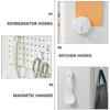 Heavy Duty Hook Refrigerator Magnetic Paste Coat Hangers Kitchen Hooks White Fridge