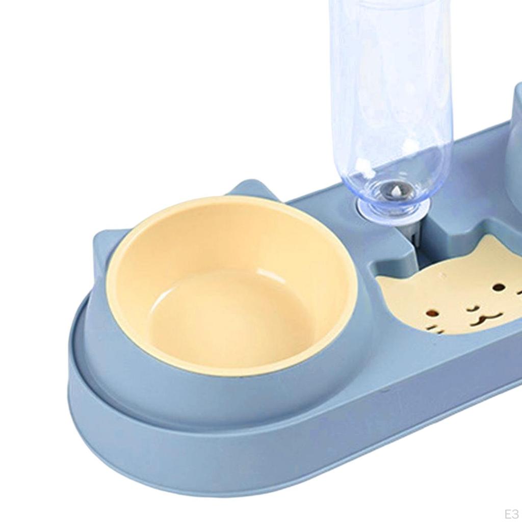 Pet Feeder Drinking Fountain Feeding 500ml Wer Bottle Container Non Slip Detachable C Bowls