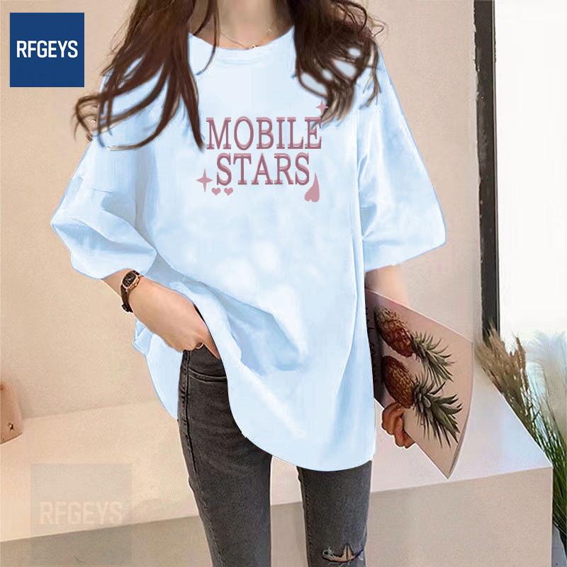 Plus Size Women's European Style Round Neck T-Shirt - Trendy, Loose, Slimming Short Sleeve Summer Top