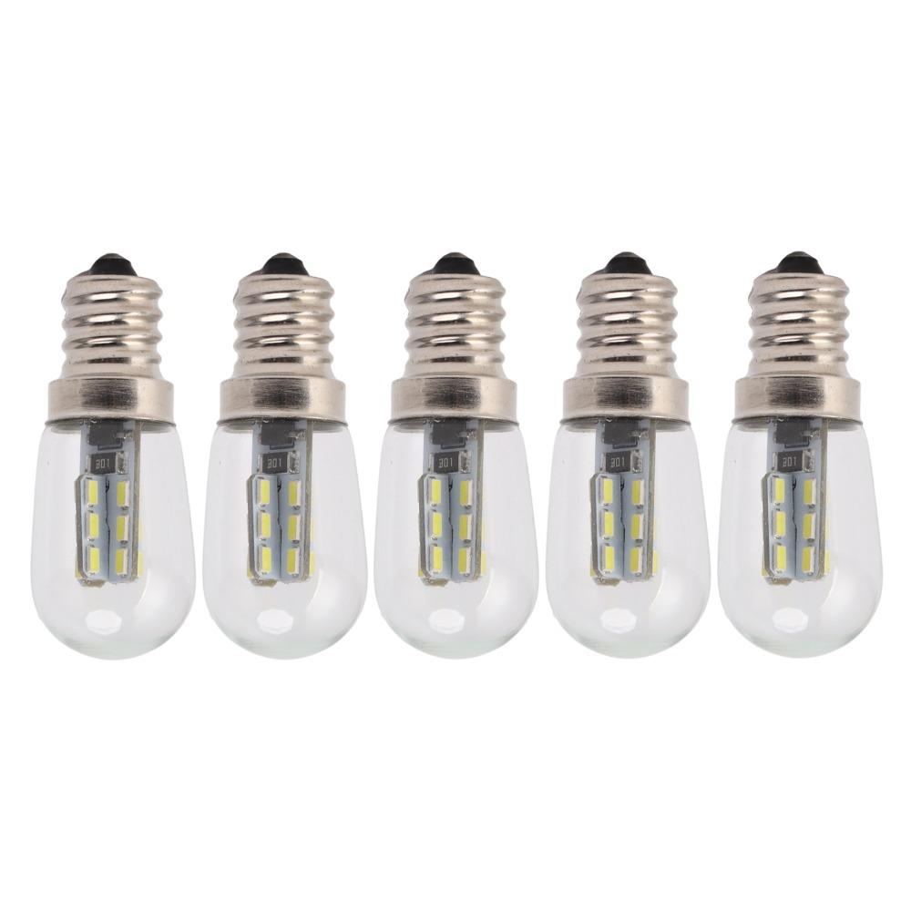 5 Pack E12 LED Bulbs 220V Fridge Lamp Bulbs High Brightness LED Night Light Bulbs Refrigerator