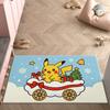 Cute Pikachu Christmas Sleigh 3D Print Imitation Cashmere Rug, Soft Water Absorbent Carpet For Bedroom Home Decor