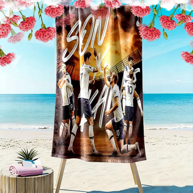 Tottenham Team Print Beach Towel, Large Soft Quick Dry Towel for Beach Camping Swimming