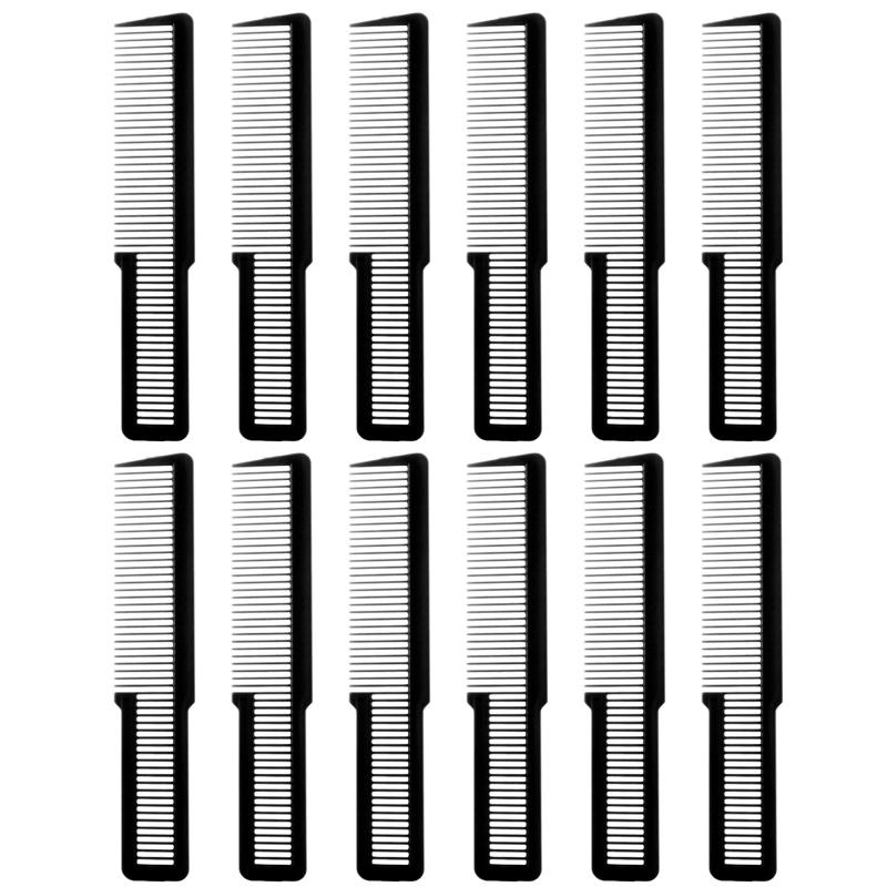 12pcs Hair Cutting Comb Fine Tooth Styling Barber Styling Carbon Fiber Hairdressing Combs Anti-Static Comb for Home Salon Barber