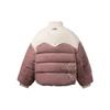Li Ning Color Block Reißverschluss Langarm Locker Dicke Daunenjacke Damen Oberbekleidung Rindenbraun AYMR228-3