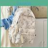 Simple Solid Color Bamboo Pattern Student Backpack For Casual Travel And School Use