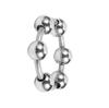 Men's Six Beads Lock Precision Sleeve Ring Stainless Steel Metal Penis Ring Sex Toys for Men Male Delay Ejaculation Cock Ring Glans Stimulator