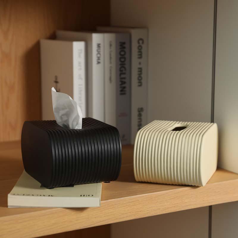 Ins Creative Tissue Box Ceramic Home Decor Black White Cream Style Living Room Tabletop