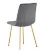 Libra Chair - Dark Gray Velvet / Gold Legs X 4